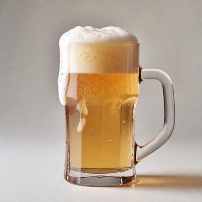 Beer mug with foam