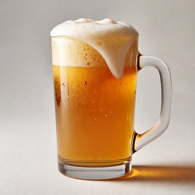 Beer mug with foam