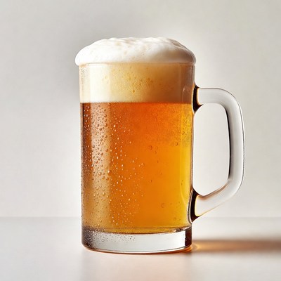 Beer mug with foam