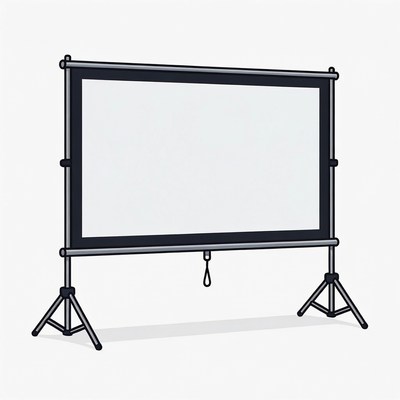 Tripod Projection Screen Illustration