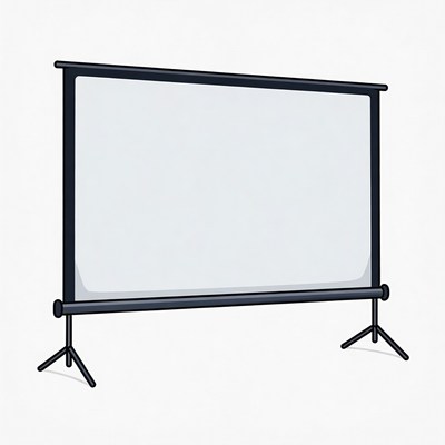 Blank Tripod Projection Screen