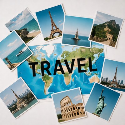 Travel Photos on World Map