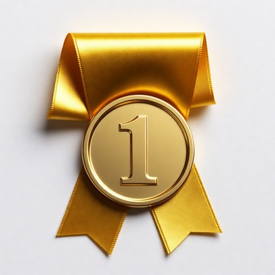 Gold First Place Medal Ribbon