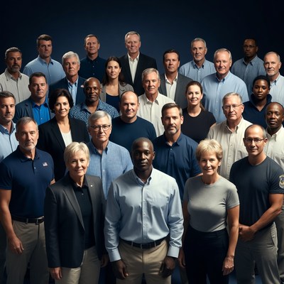 Diverse professional team group photo