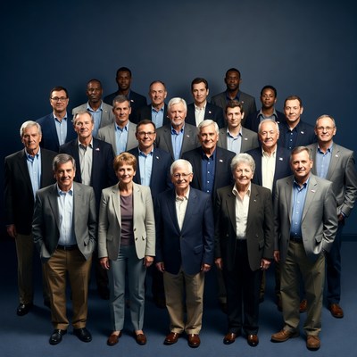 Group of business professionals standing together