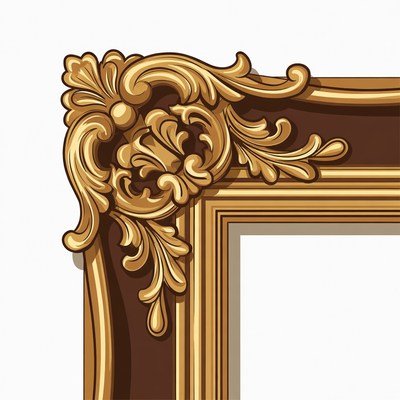 Ornate Gold Picture Frame Corner