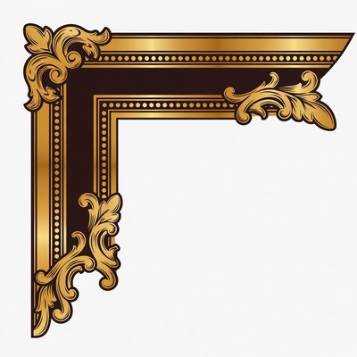 Ornate Golden Picture Frame Corner