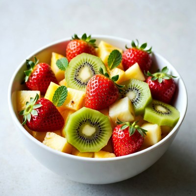 Strawberry Kiwi Pineapple Fruit Salad