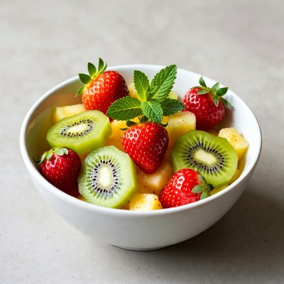 Strawberry Kiwi Pineapple Fruit Bowl