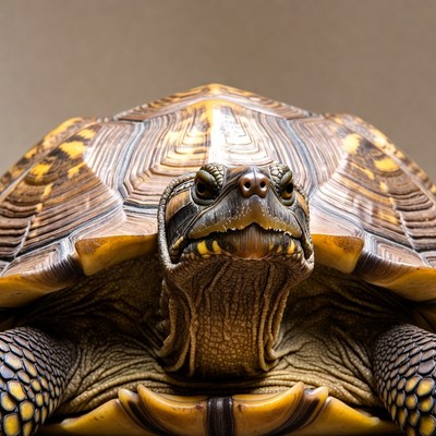 Close-up of ornate turtle