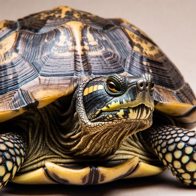 Close-up of ornate turtle