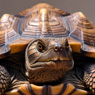 Close-up of tortoise head