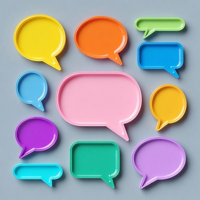 Colorful Speech Bubble Icons
