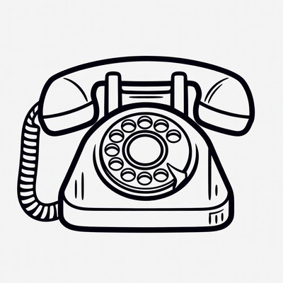 Vintage Rotary Phone Illustration