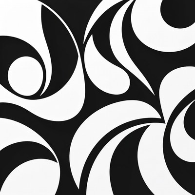 Black and White Abstract Pattern