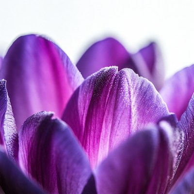 Purple Tulip Flower Closeup