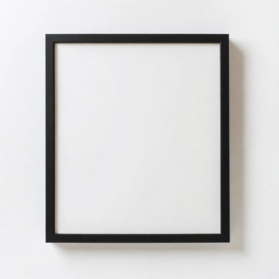 Empty Black Picture Frame