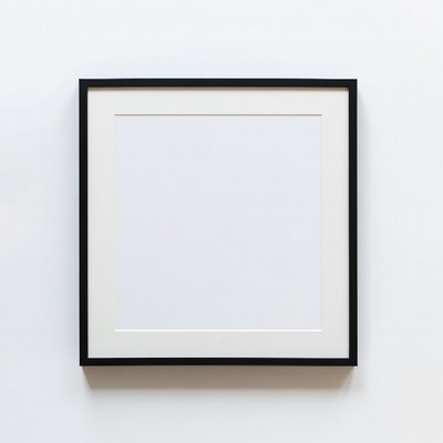 Empty Black Picture Frame