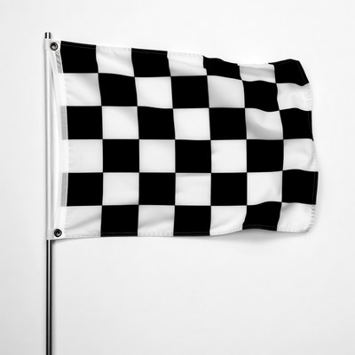 Checkered Flag on Pole