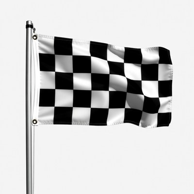 Checkered Flag on Pole