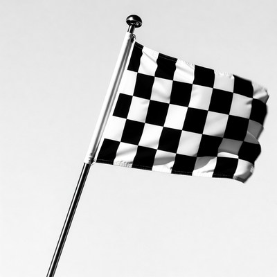 Checkered Flag on Pole
