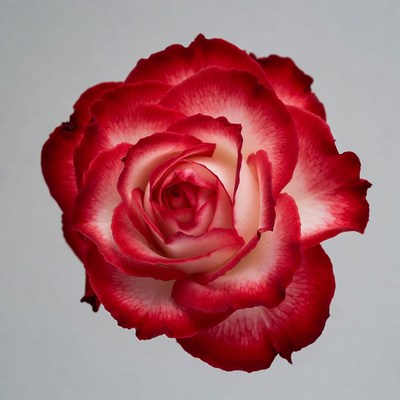 Red and white rose flower