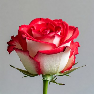 Red and white rose flower