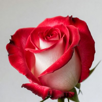 Red and white rose flower