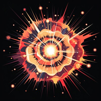 Vibrant Explosion Burst Illustration