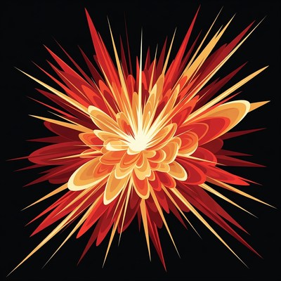 Red Explosion Burst Illustration