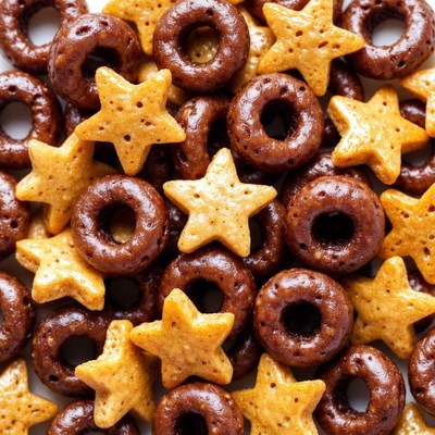 Cheerios and star cereal mix