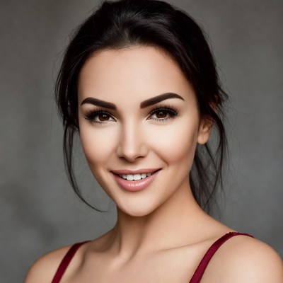 Smiling Woman with Dark Hair