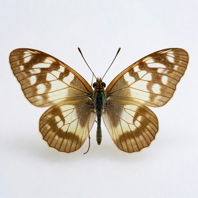 White Butterfly with Brown Spots