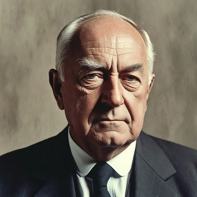 Elderly man in suit portrait