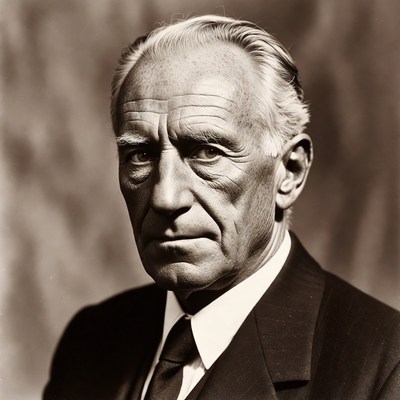Elderly man in suit portrait