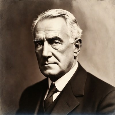 Elderly man in suit portrait