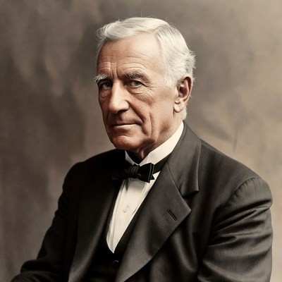 Elderly man in tuxedo portrait