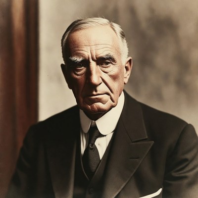 Elderly man in suit portrait