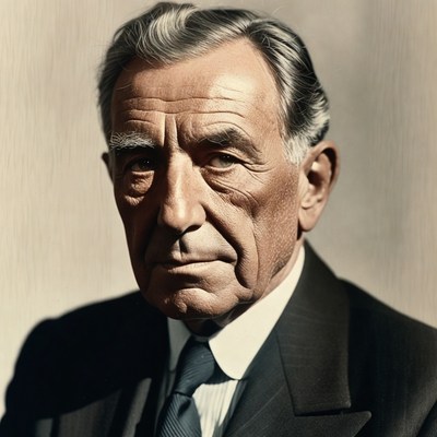 Elderly man in suit portrait