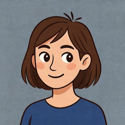 Smiling woman with bob haircut