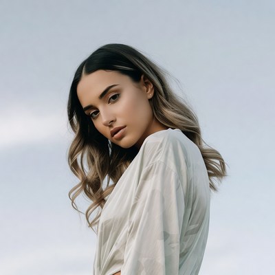 Beautiful woman with balayage hair