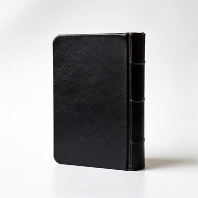 Black leather bound book
