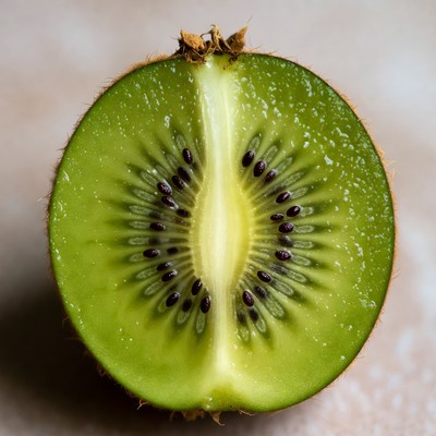 Sliced Kiwi Fruit Closeup