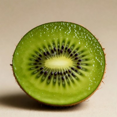 Sliced Kiwi Fruit Closeup