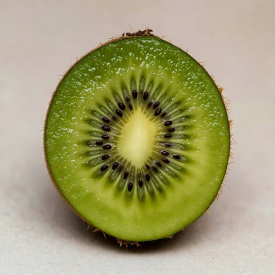 Sliced Kiwi Fruit Cross-Section