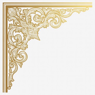 Gold Ornate Corner Border