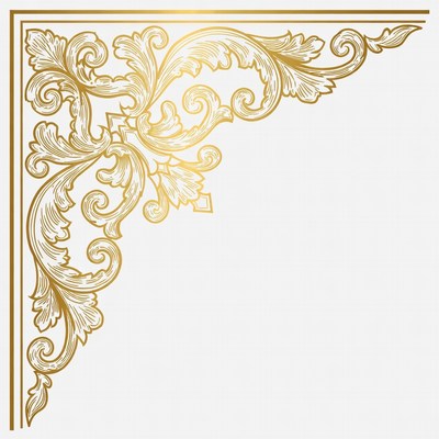 Gold Ornate Corner Border
