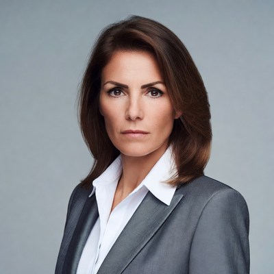 Woman in gray business suit