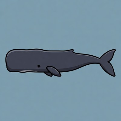 Cartoon blue whale illustration