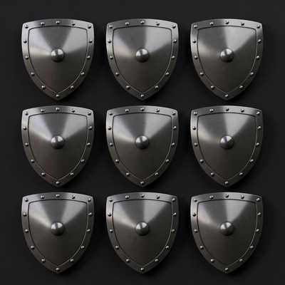 Grid of Metallic Shields